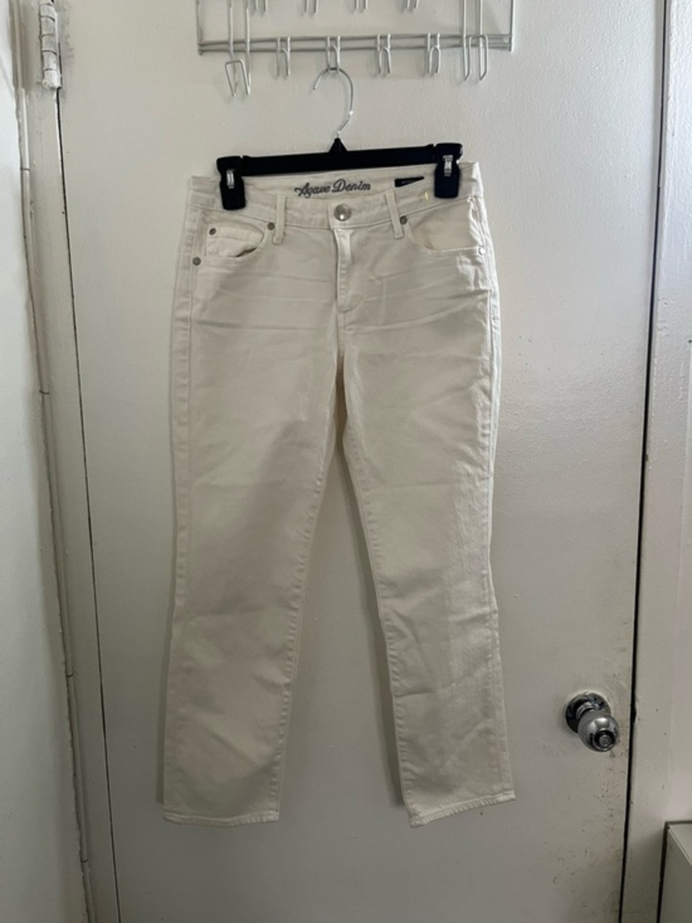 Agave Cream Straight-Leg Jeans for Women